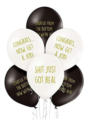 Globos De Graduación Rude - Paquete De 12 Globos Divertidos