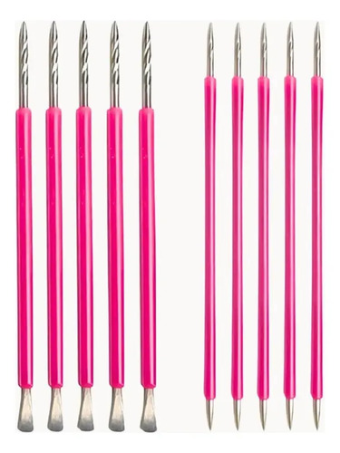 Conjunto Slim Manicure 5 Palitos + 5 Espátulas