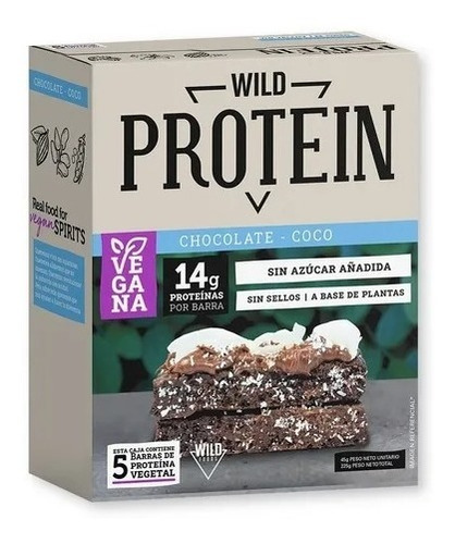 Wild Protein Vegana Chocolate Coco (20 Unidades)