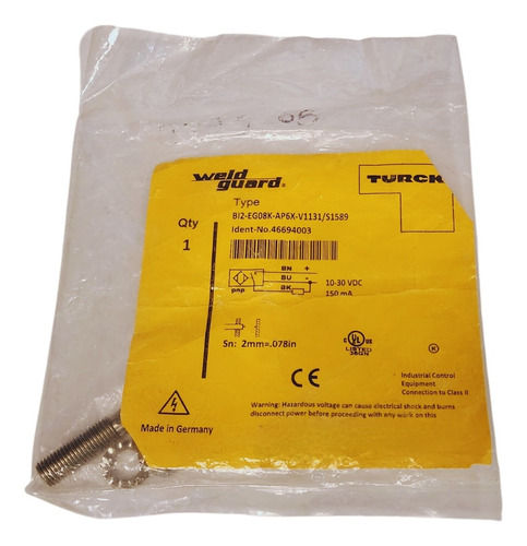 Turck Bi2-eg08k-ap6x-v1131/s1589 Sensor De Proximidad.