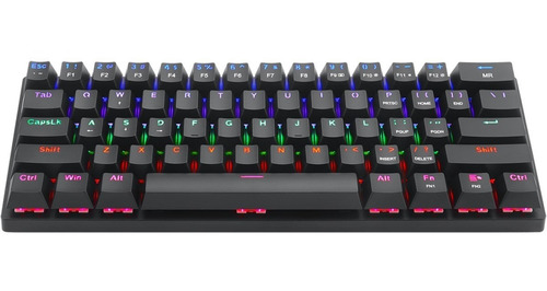 Teclado gamer T-Dagger Arena T-TGK321 QWERTY T-Dagger Brown inglés US color negro con luz rainbow
