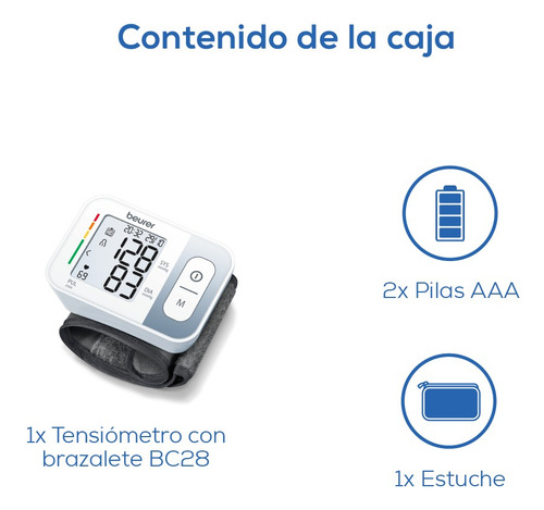 Monitor De Presión Arterial De Muñeca Automático Bc28 Beurer