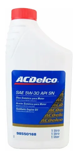 Oleo De Motor 5w30 Acdelco Sintético Api Sn 98550168 1lt