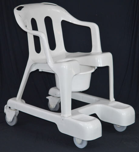 Cadeira De Banho Idoso Com Rodas Em Plastico Marfinite | Frete grátis