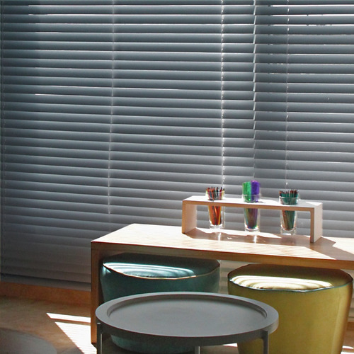 Cortina Palmer Veneciana De Aluminio 100x120 Cm 4 Colores Gris
