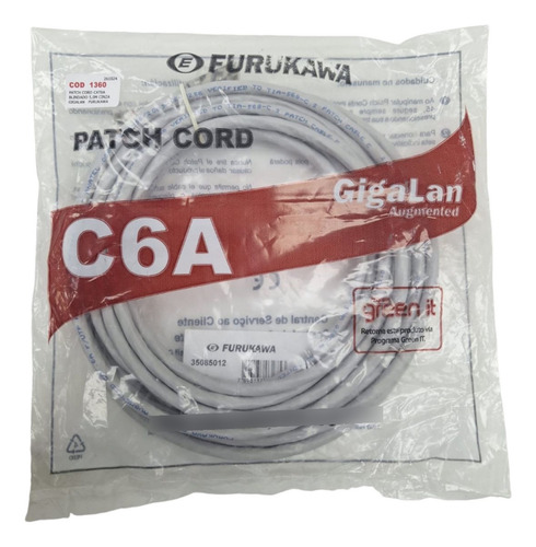 Patch Cord Cat6a Furukawa 5m Giglan Augmented 10giga .