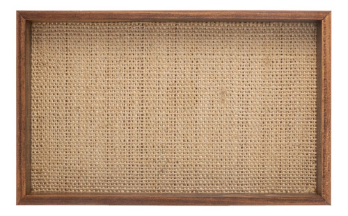 Bandeja Madeira C/ Sisal Trançado Natural Wolff 45x30x4x Cm