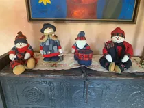 Comprar Adornos De Navidad Set De 4 Muñecos De Fieltro Tela