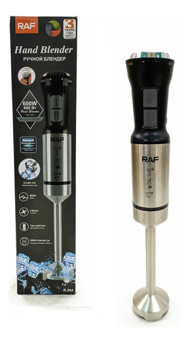 Batidor De Mano Batidora De Inmersión 600w Raf R.294 Plata