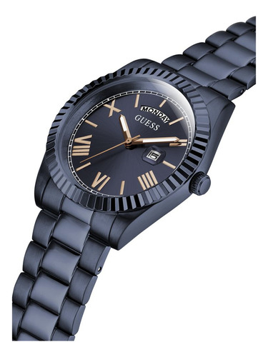 Reloj Caballero Marca Guess Connoisseur Color Azul Marino Color De La Correa Azul Marino