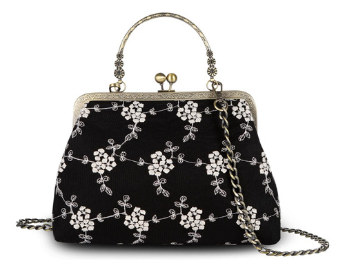 Abuyall Bolso De Mano Con Asa Superior Floral, Correa De Cad