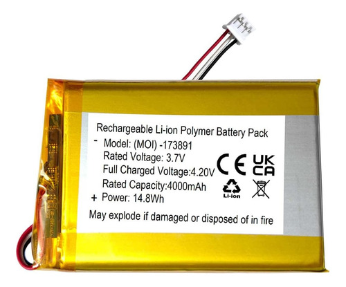 Reemplazo De Batería De 4000mah 3.7v Para Hellobaby Hb6081 V