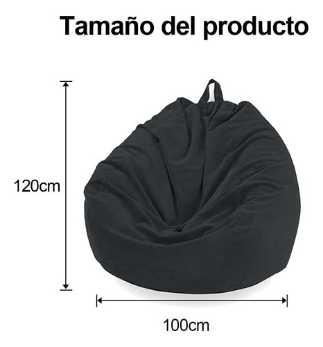 100×120cm Puf Gigante En Forma De Pera Y Sin Relleno,lavable