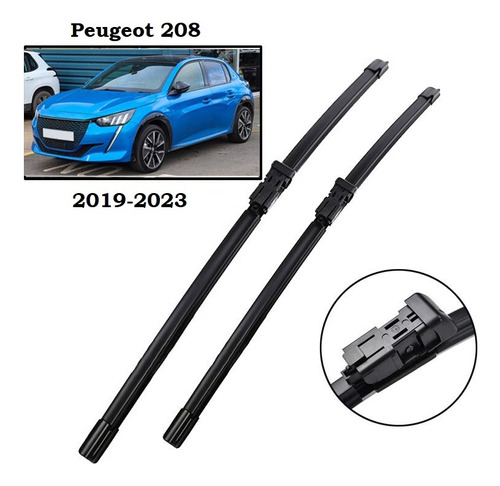 Peugeot 208 2019-2023 Plumillas Limpia Parabrisas Delanteras