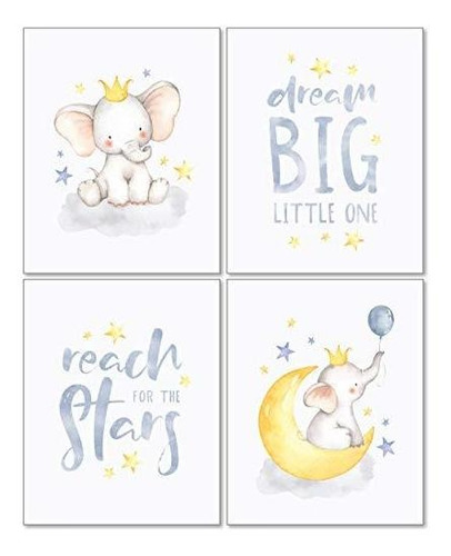 Confetti Fox Elephant Dream Big Baby Nursery Wall Art Decor 