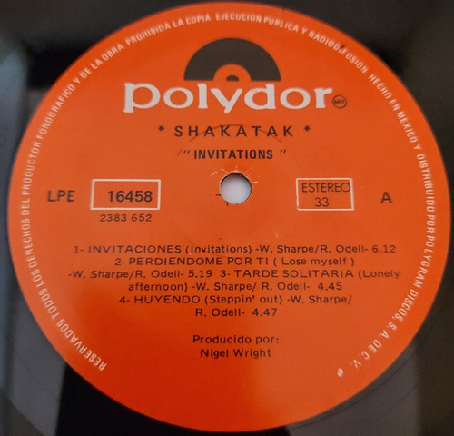 Shakatak - Invitations Lp (Usado)