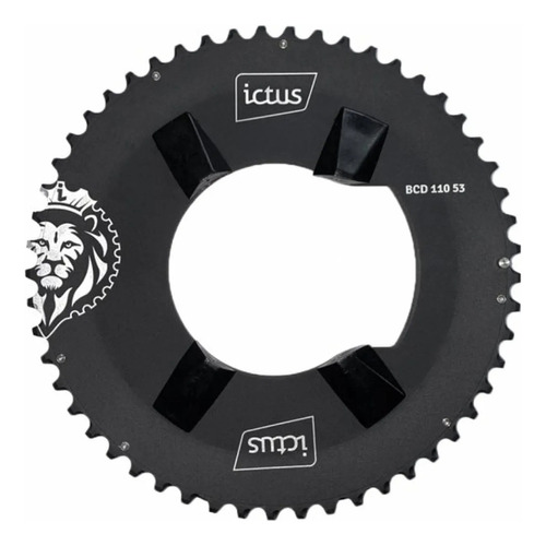 Coroa Ictus Aero Index Bcd 110mm 53d Shimano Ultegra R8100 Cor Preto