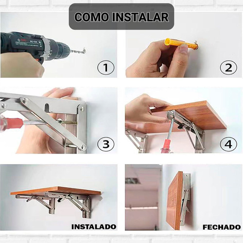 Mão Francesa 20cm Cantoneira Invisível Suporte Invertida Aço Reforçado Rrf