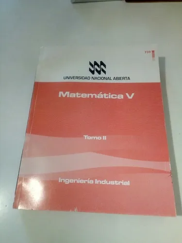 comprar Libro De Matemáticas V, Tomo Ii, De La Una. Código 739.