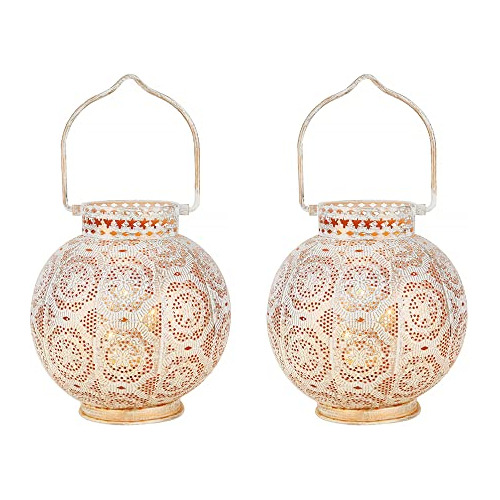 Trirocks Juego De 2 Lámparas Decorativas Marroquíes De 7 Pul