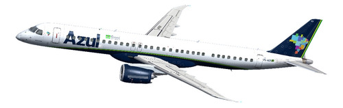 Aeronave Para Simulador - Embraer Ejet 195 E2 Azul
