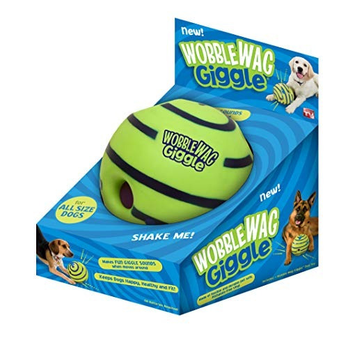 Balón Pelota Juguete Perro Wobble Wag Giggle M Verde