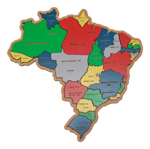 Quebra-cabeça Mapa Do Brasil E Atlas Geográfico