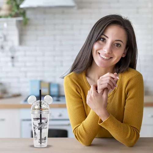 Vaso Con Tapa Y Popote Doble Capa - Cocina - Miniso en Línea