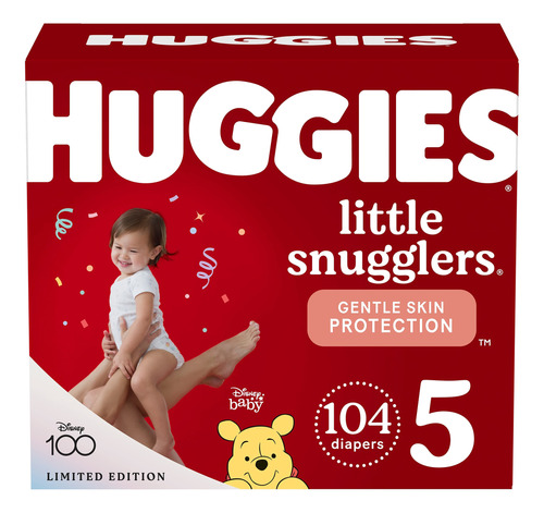 Paales Para Beb Talla 5 (ms De 27 Libras), 104 Unidades, Hug