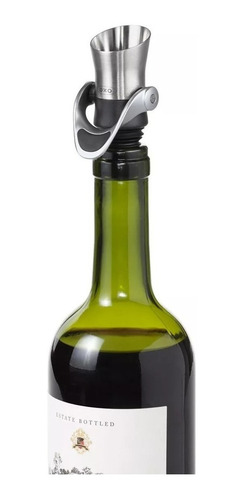 Imagen 3 de 7 de Tapón Y Antigoteo Vino Oxo 2 En 1 Empujar Y Sellar Acero