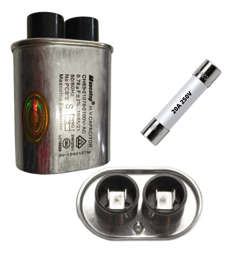 Capacitor Microondas 0.76 Uf 2100v Con Fusible 20a 250v