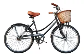 Bicicleta Paseo Vintage Rod 24 Mujer Dama Retro Con Mimbre