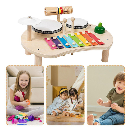 Juguete De Tambor De Madera Para Niños Pequeños Juego De Tam
