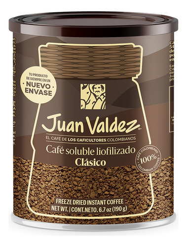 Café Juan Valdez Liofilizado Clásico 190gr