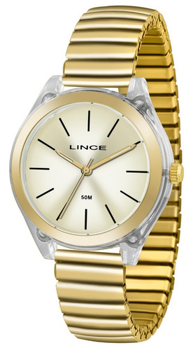 Relogio Lince Feminino Lrg4484p C1kx Dourado Analogico