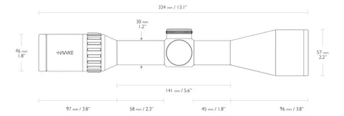 Luneta Hawke Endurance 2.5-10x50 Lr Dot Sistema H5 Hd 30wa