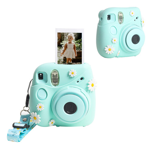 Funda De Cámara Compatible Con Instax Mini 7+ Flores/plantas