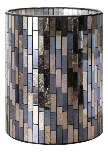 Cubo De Basura Baño Decoración De Vidrio De Mosaico L...