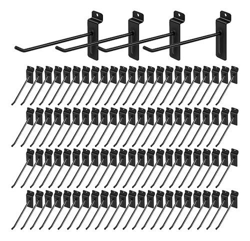 10  Heavy Duty Black Slatwall Panel Hooks, Pack Of 96