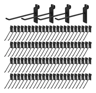 10 Heavy Duty Black Slatwall Panel Hooks, Pack Of 96