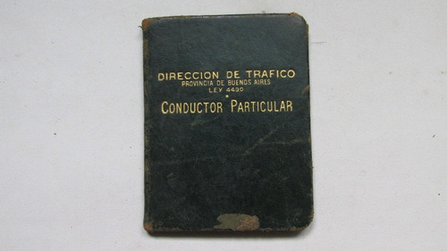 Antiguo Carnet Conductor Personal 1943, Fuera De Uso