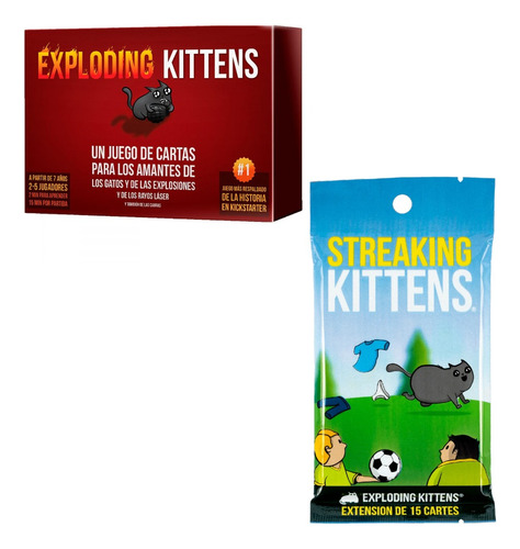 Pack Exploding Kittens + Streaking Kittens - Español