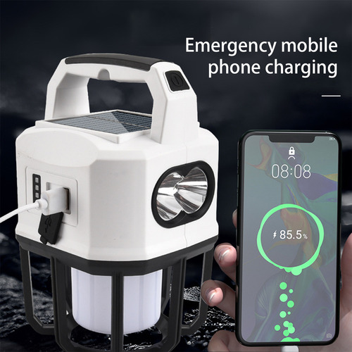 Lámpara Solar Q Para Acampar Al Aire Libre, Recargable Por U