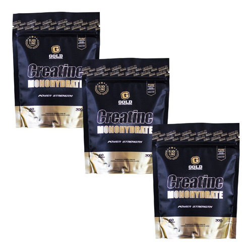 Creatina Monohidrato Gold Nutrition Pack X 3