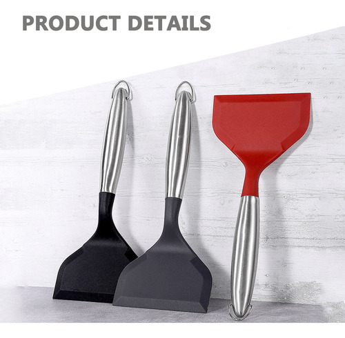 Pala De Silicona De Acero Inoxidable, Espátula Para Cocinar,