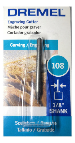 Fresa Para Tallado Grabado De 1/8 Marca Dremel 108