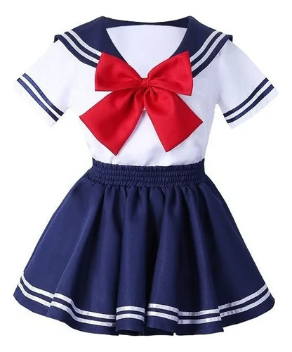 Falda De Marinero Para Niña, Uniforme Japonés De Cosplay .