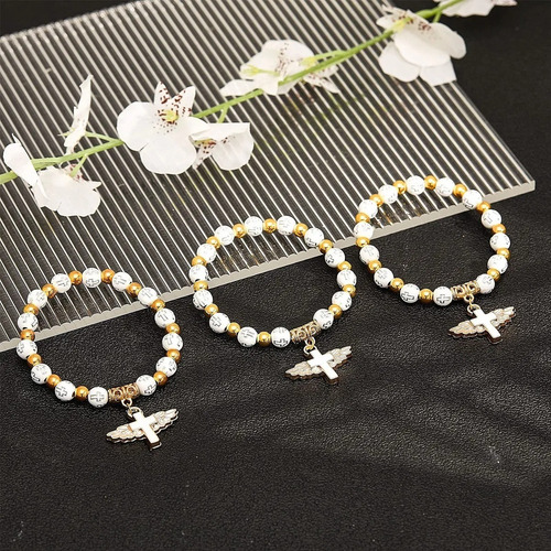 - 5 Lembranças Para Presentes De Batizado Com Pulseiras Cruz