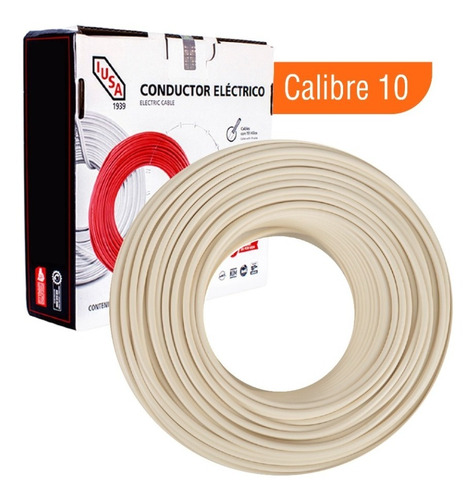 Cable Calibre 10 Thw-ls / Thhw-ls 100 M Blanco Iusa