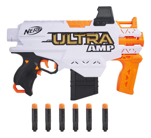 Nerf Ultra Amp - Lanzador Motorizado De Dardos, Clip De 6 Da
